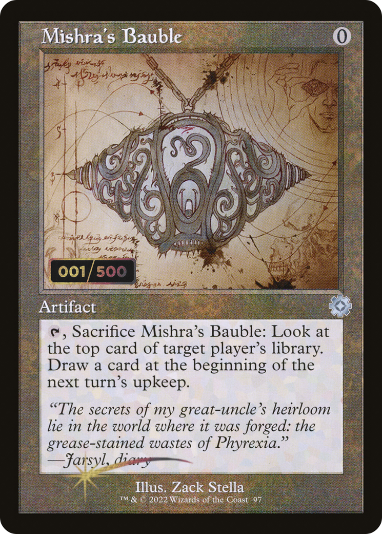 Mishra's Bauble (Schematic) (Serial Numbered) (BRR-97Z) - The Brothers' War Retro Artifacts Foil