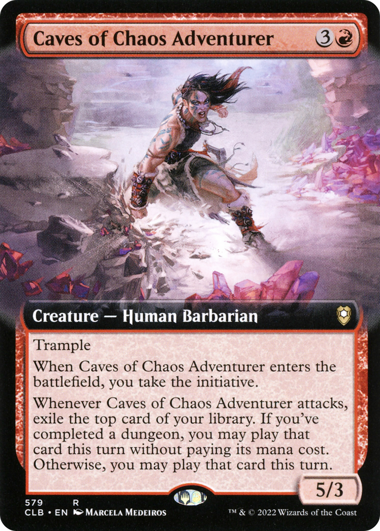 Caves of Chaos Adventurer (Extended Art) (CLB-579) - Commander Legends: Battle for Baldur's Gate: (Extended Art)