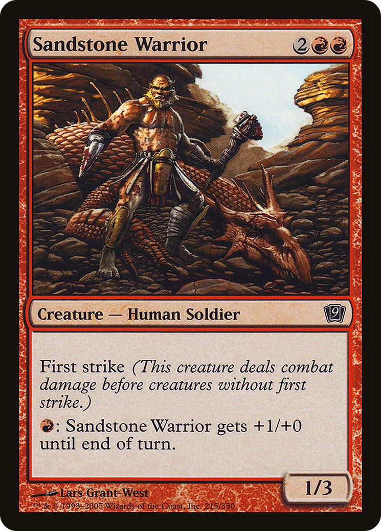 Sandstone Warrior (9ED-215★) - Ninth Edition Foil