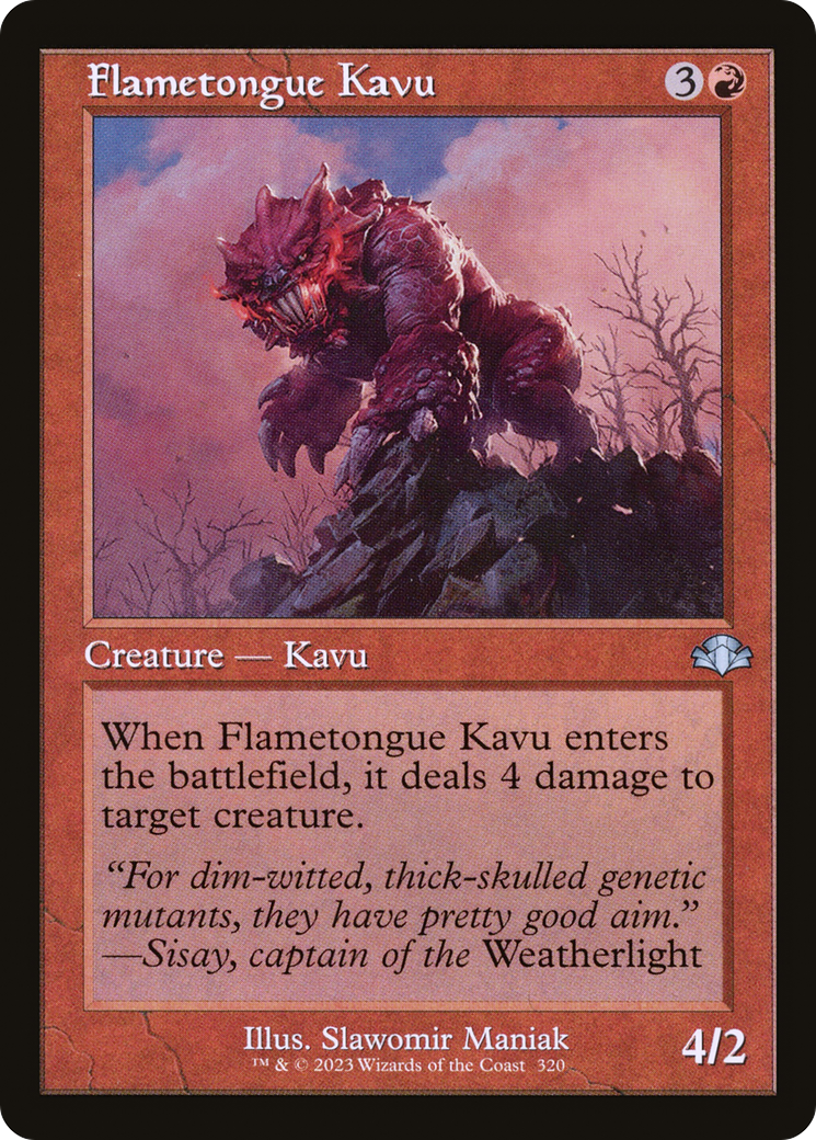 Flametongue Kavu (Retro Frame) (DMR-320) - Dominaria Remastered Foil
