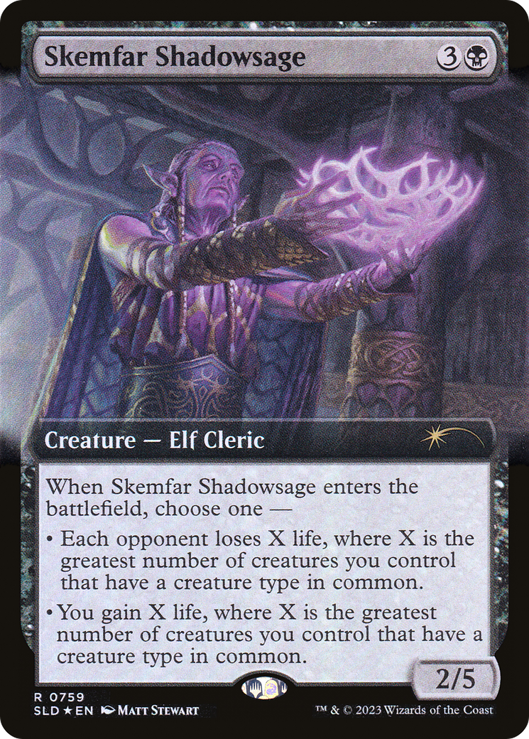 Skemfar Shadowsage (Extended Art) (SLD-759) - Secret Lair Drop: (Extended Art) Foil