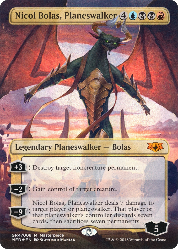 Nicol Bolas, Planeswalker (MED-GR4) - Édition Mythique (sans bordure) Foil