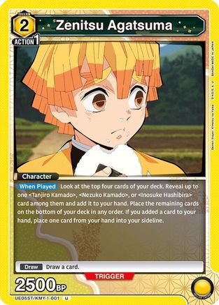 Zenitsu Agatsuma (001) (UE05ST/KMY-1-001) - Demon Slayer Kimetsu no Yaiba Starter Deck