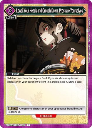 Lower Your Heads and Crouch Down. Prostrate Yourselves. (UE05BT/KMY-1-063) - Demon Slayer Kimetsu no Yaiba Foil