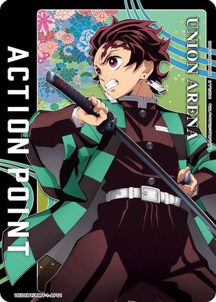 Action Point Card (AP01) (Tanjiro Kamado) (UE05BT/KMY-1-AP01) - Demon Slayer Kimetsu no Yaiba Foil