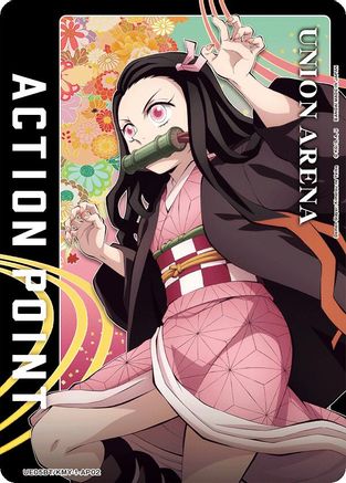 Action Point Card (AP02) (Nezuko Kamado) (UE05BT/KMY-1-AP02) - Demon Slayer Kimetsu no Yaiba Foil