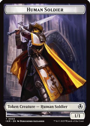 Soldat humain (0003) // Jeton double face (INR-3 // 22) - Innistrad Remastered