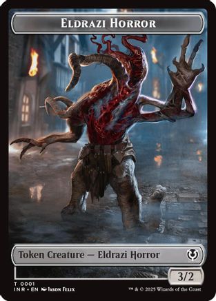 Jeton double face Eldrazi Horror // Soldat humain (0003) (INR-1 // 3) - Innistrad Remastered Foil