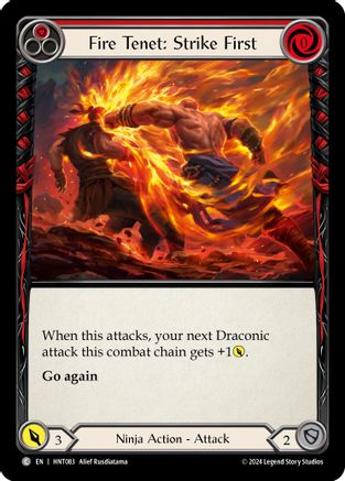 Fire Tenet: Strike First (Red) (HNT083) - The Hunted Rainbow Foil