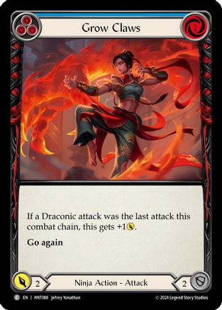 Grow Claws (Bleu) (HNT088) - Feuille arc-en-ciel traquée