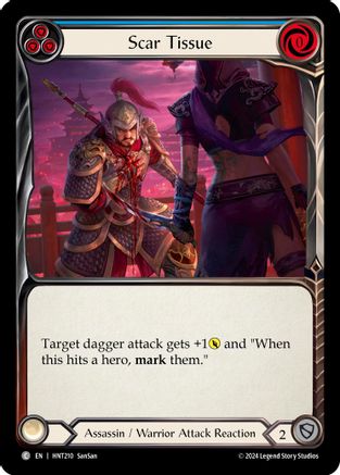 Tissu cicatriciel (bleu) (HNT210) - Feuille arc-en-ciel traquée