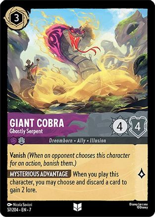 Cobra géant - Serpent fantomatique (57/204) - Île d'Archazias
