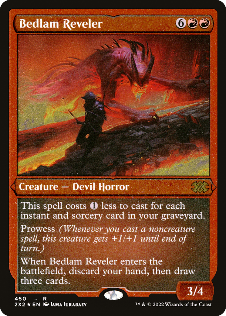 Bedlam Reveler (2X2-450) - Double Masters 2022, feuille gravée