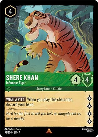 Shere Khan - Infamous Tiger (92/204) - Feuille froide de l'île d'Archazias