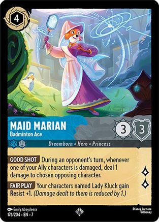 Maid Marian - As du badminton (176/204) - Archazias Island Cold Foil