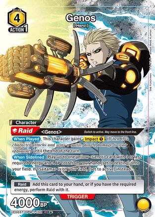 Genos (102) (SR*) (UE06ST/OPM-1-102) - One Punch Man Starter Deck