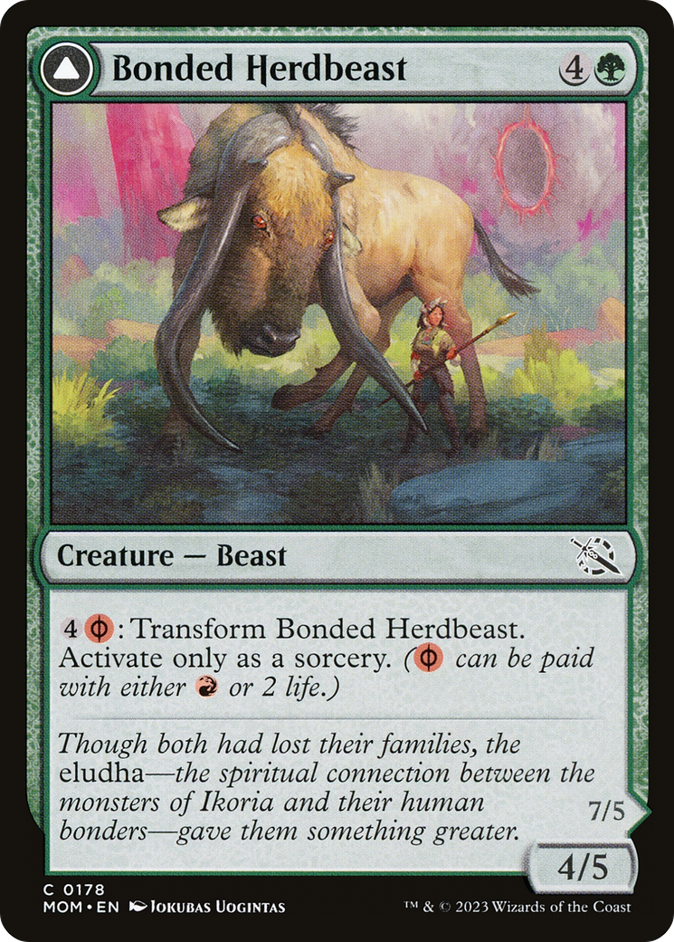 Bonded Herdbeast (MOM-178) - March of the Machine Foil