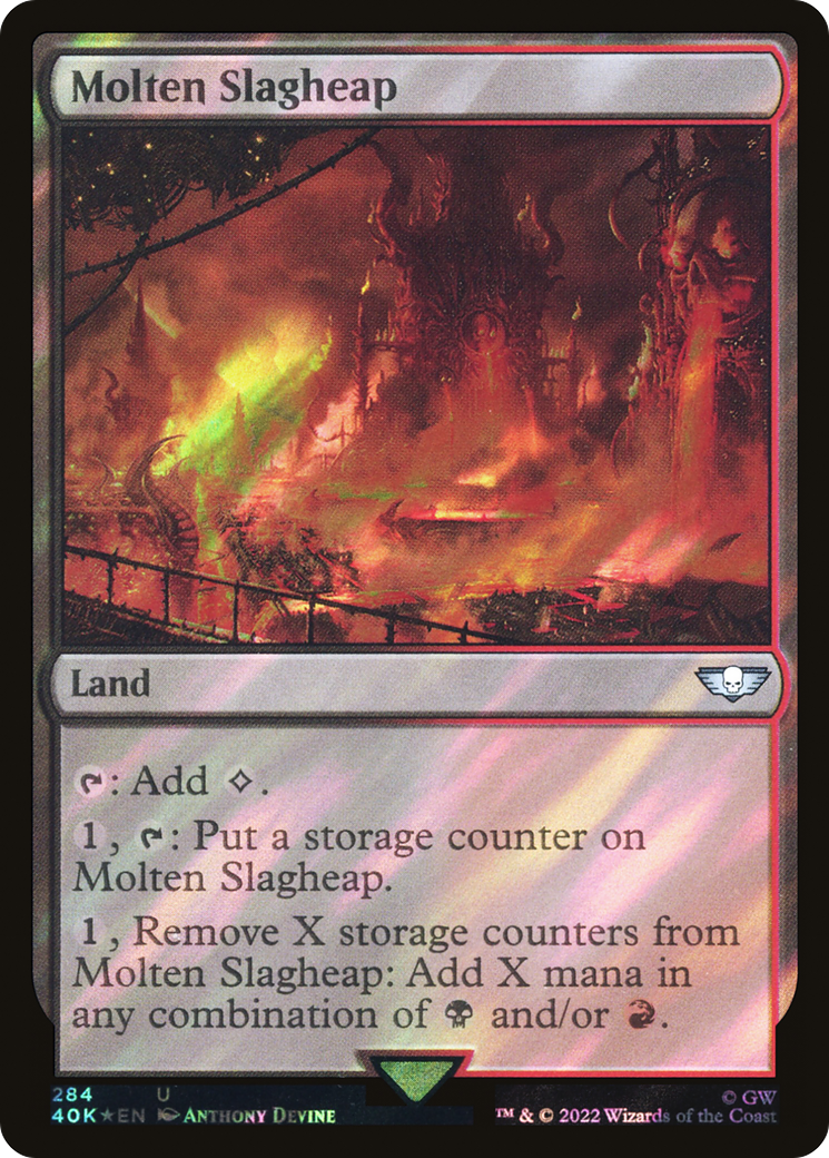 Molten Slagheap (Surge Foil) (40K-284★) - Warhammer 40,000 Commander Foil