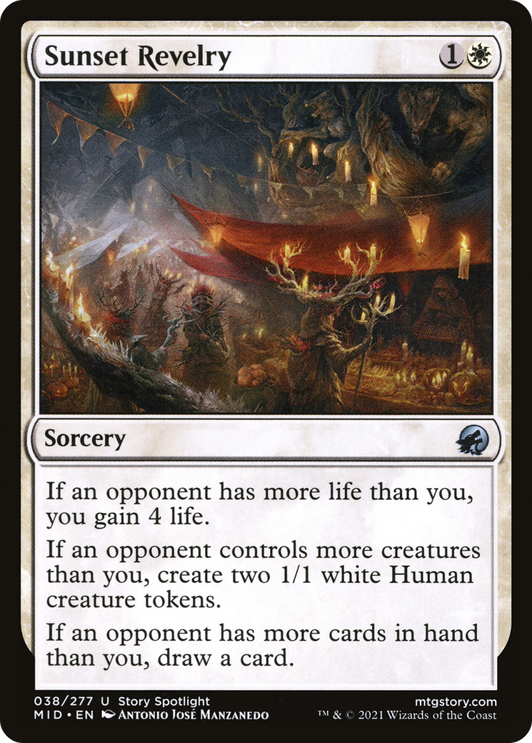 Sunset Revelry (MID-038) - Innistrad : Chasse de minuit (feuille)