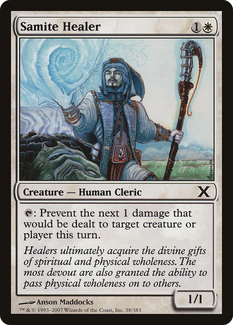 Samite Healer (10E-038) - Tenth Edition Foil