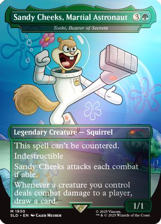 Sandy Cheeks, Martial Astronaut - Toski, Bearer of Secrets (Rainbow Foil) (SLD-1930) - Secret Lair Drop Series Foil