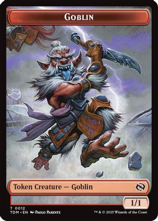 Jeton double face Gobelin // Guerrier (TDM-12 // 13) - Tarkir : Dragonstorm Foil