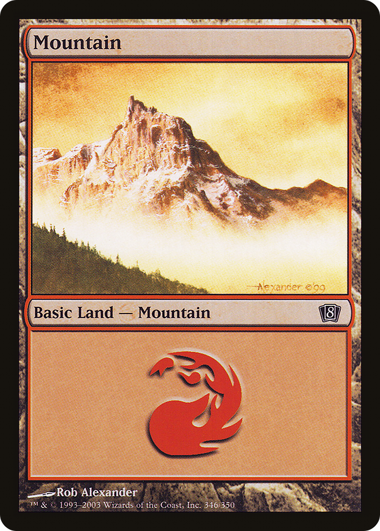 Mountain (346) (8ED-346★) - Eighth Edition Foil