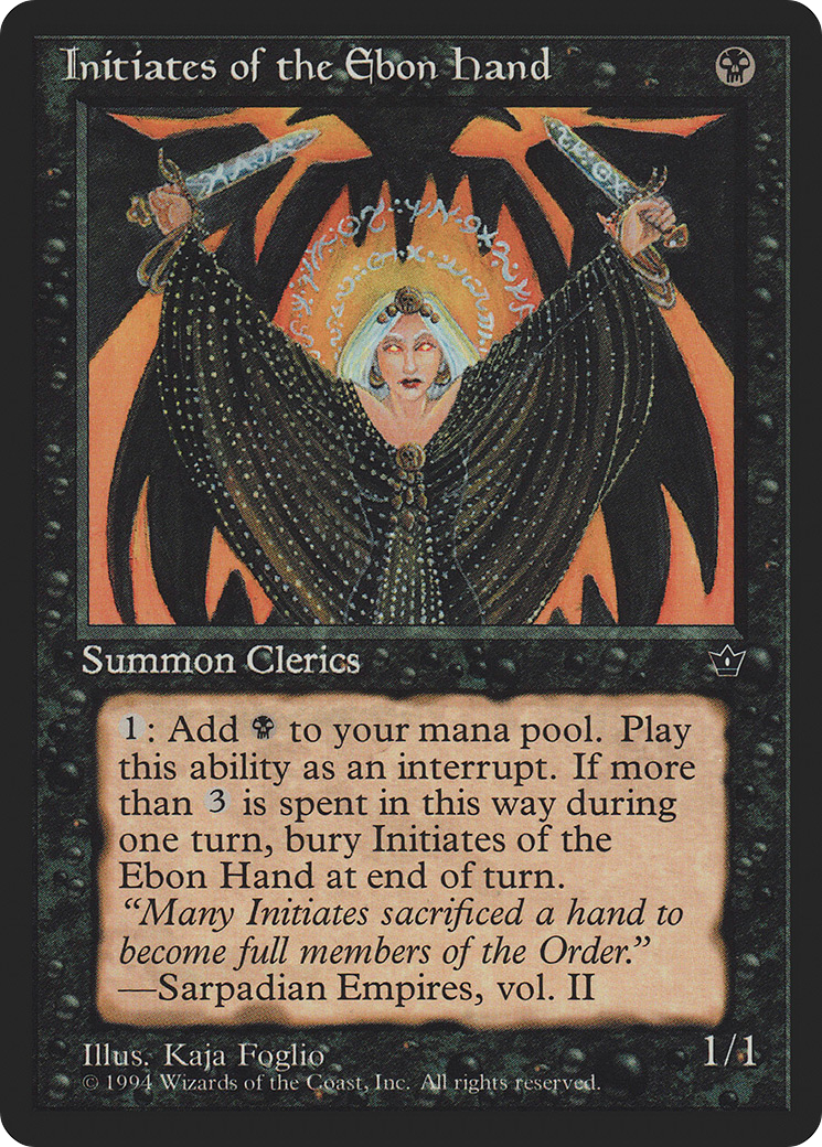Initiates of the Ebon Hand (Foglio) (FEM-39C) - Fallen Empires