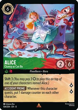 Alice - Clumsy as Can Be (104/204) - Reign of Jafar Cold Foil