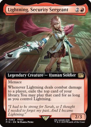 Lightning, Security Sergeant (FIN-462) - FINAL FANTASY: (Extended Art) Foil