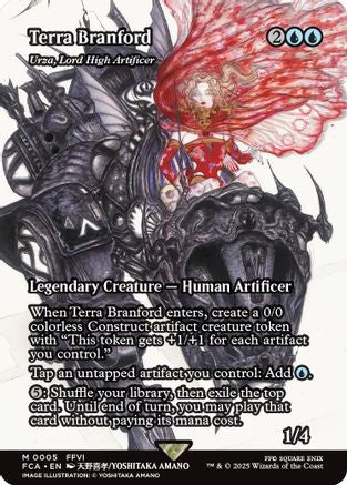 Terra Branford - Urza, Lord High Artificer (Showcase) (FCA-005) - FINAL FANTASY: Through the Ages / Terra Branford (Borderless) Foil