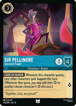 Sir Pellinore - Seasoned Knight (154/204) - Reign of Jafar Cold Foil