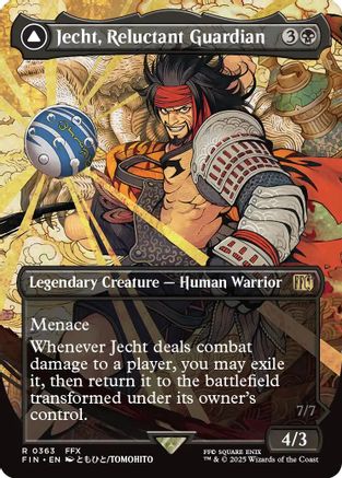 Jecht, Reluctant Guardian // Braska's Final Aeon (FIN-363) - FINAL FANTASY: (enchantment) (Borderless) Foil
