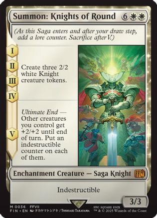 Summon: Knights of Round (FIN-036) - FINAL FANTASY: (enchantment) Foil