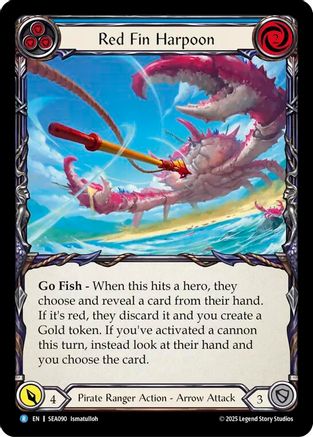 Red Fin Harpoon (SEA090) - High Seas Rainbow Foil