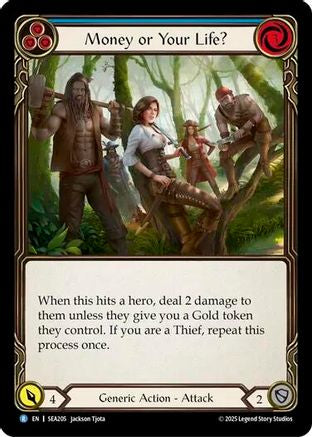 Money or Your Life? (Blue) (SEA205) - High Seas Rainbow Foil