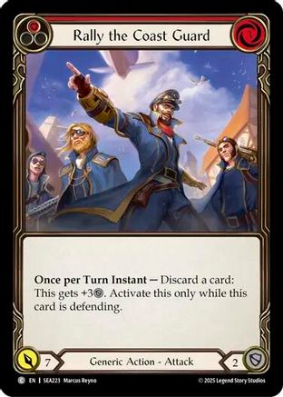 Rally the Coast Guard (Red) (SEA223) - High Seas Rainbow Foil