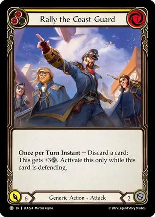 Rally the Coast Guard (Yellow) (SEA224) - High Seas Rainbow Foil