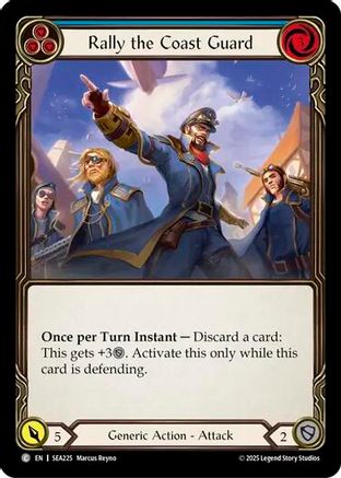 Rally the Coast Guard (Blue) (SEA225) - High Seas Rainbow Foil