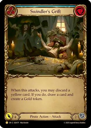 Swindler's Grift (Blue) (Treasure) (SEA171) - High Seas Cold Foil
