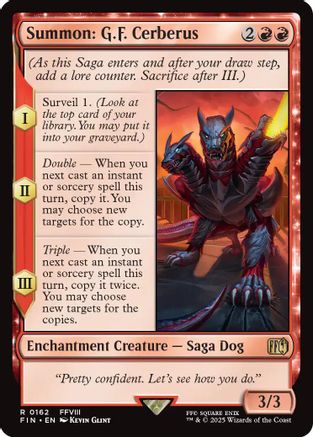 Summon: G.F. Cerberus (FIN-162) - FINAL FANTASY: (enchantment) Foil