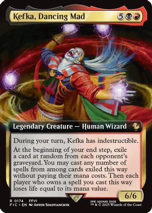 Kefka, Dancing Mad (Extended Art) (FIC-174) - Commander: FINAL FANTASY Foil