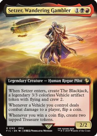 Setzer, Wandering Gambler (Extended Art) (FIC-183) - Commander: FINAL FANTASY