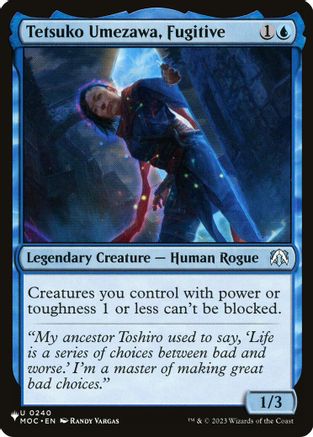 Tetsuko Umezawa, Fugitive (MOC) (LIST-240) - The List Reprints
