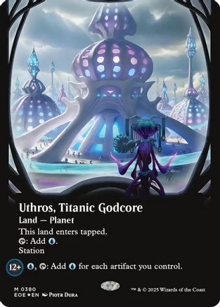 Uthros, Titanic Godcore (Borderless) (Galaxy Foil) (EOE-380) - Edge of Eternities Foil