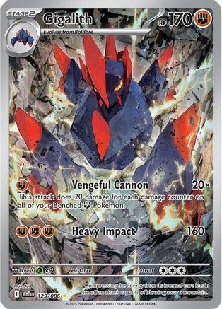 Gigalith - 129/086 129 - SV White Flare Holofoil
