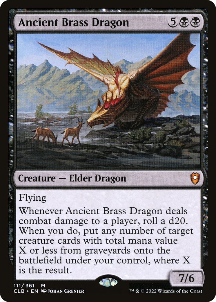 Dragon de laiton antique (CLB-111) - Commander Legends : La Bataille pour Baldur's Gate (Foil)