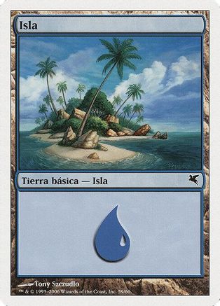 Island (Spanish) - "Isla" (H59) (PSAL-H59) - Magic Encyclopedia 2005 (Salvat/Hachette)