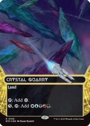 Crystal Quarry (0100) (Borderless) (Galaxy Foil) (EOS-100) - Edge of Eternities: Stellar Sights Foil
