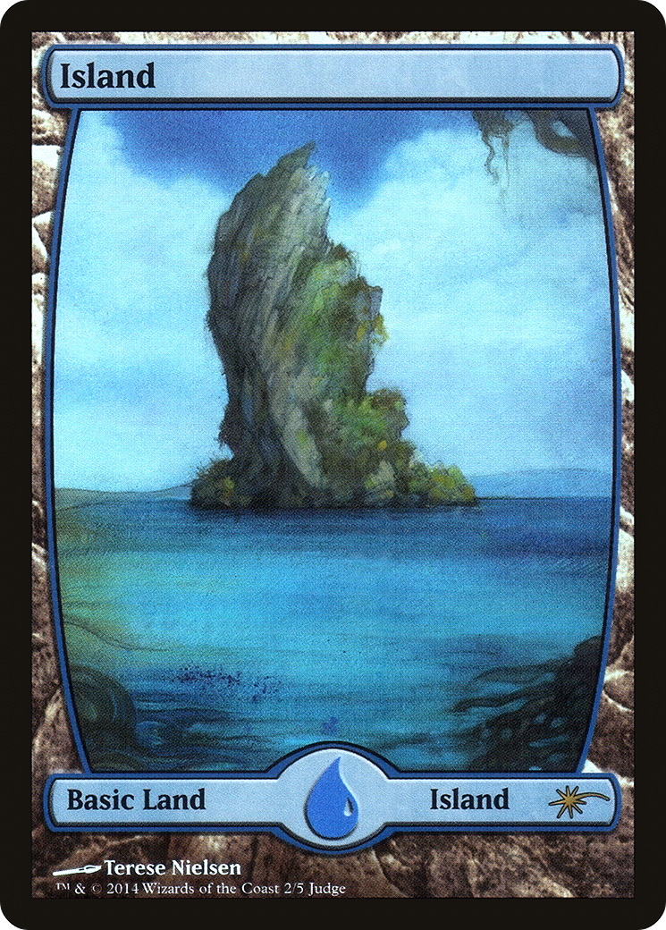 Island - Full Art (2) (JDG-02★) - Judge Gift Cards 2014 Foil